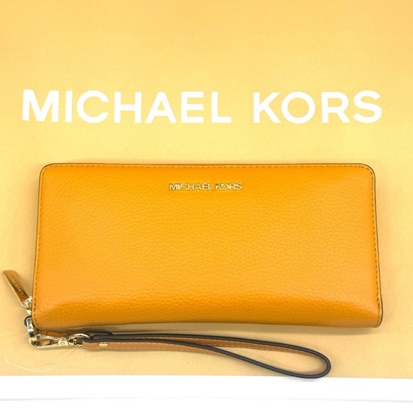 Michael Kors Large Continental Wallet Wristlet Cider - Picture 1 of 9